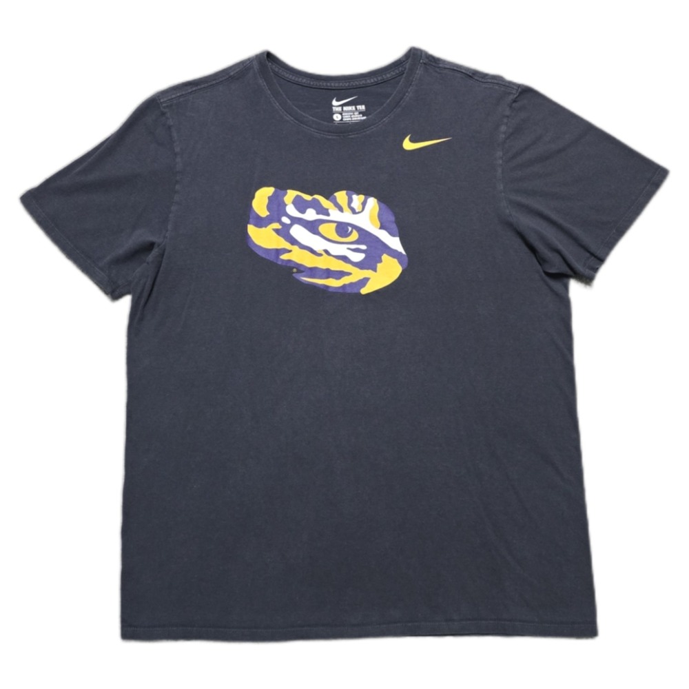 LSU Tigers‎ Nike Athletic Cut Shirt Mens L Black Short Sleeve Legend Tiger Eye